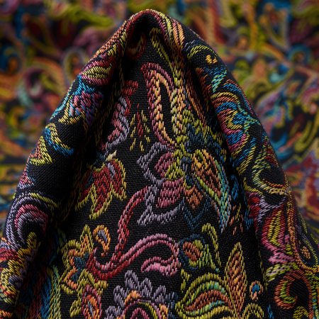 Jacquard, Cotton Blend, Elastic, Splish Splash&Raven Black