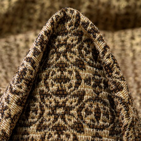 Jacquard, Cotton, Lurex, Gilded Beige&Cocoa