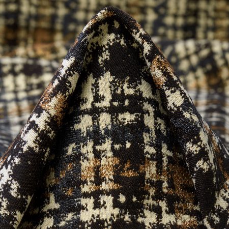 Jacquard, Cotton, Lurex, Raven Black&Gilded Beige
