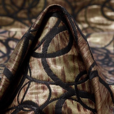 Jacquard, Cotton Blend, Raven Black&Beige