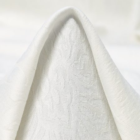 Jacquard, Floral, Tone on Tone, Lucent White