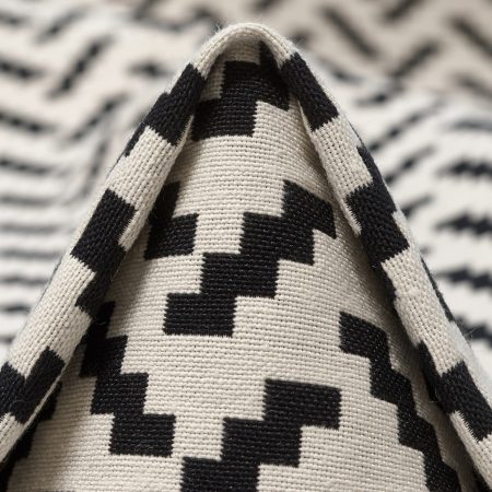 Jacquard, Cotton, Geometric Design, Snow White&Raven Black