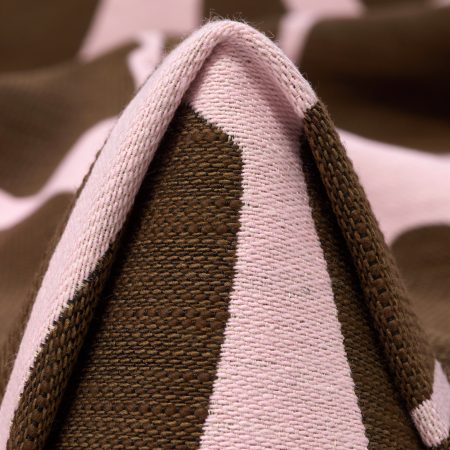Jacquard, Cotton, Dots, Blushing Bride&Cocoa Brown
