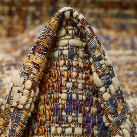 Jacquard, Cotton Blend, Slub Yarn, Ivory&Marsala