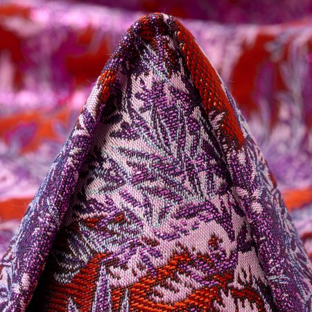 Jacquard, Acetate, Shimmering, Tango Red&Hyacinth Violet