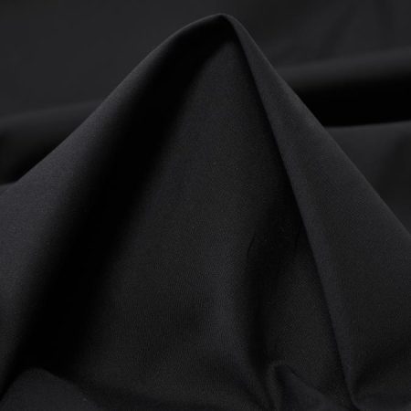 Poplin, Cotton Elastic, Raven Black