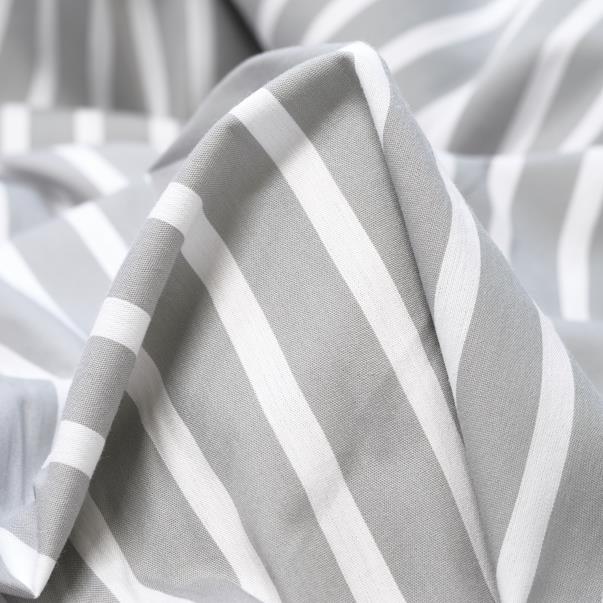 Poplin, Cotton Elastic, Stripes, Brilliant White&Florida Keys