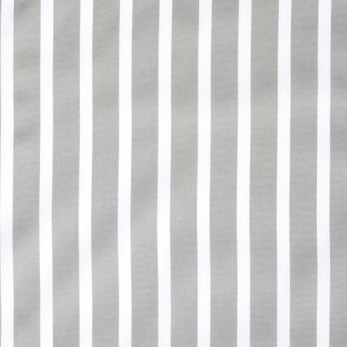 Poplin, Cotton Elastic, Stripes, Brilliant White&Florida Keys - Image 2