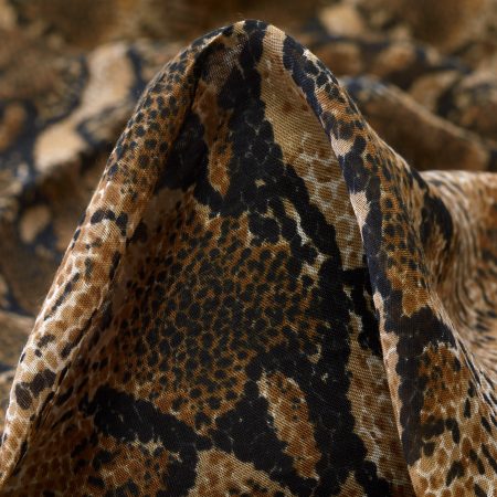 Chiffon, Silk, Animal, Toffee