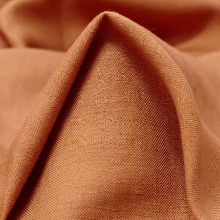 Linen, Wool Blend, Herringbone, Dusted Clay