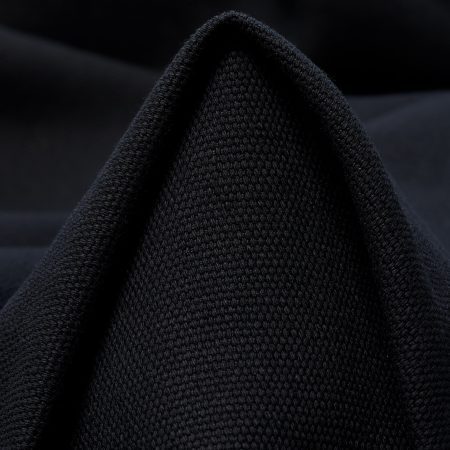 Piqué, Linen Blend, Cotton, Raven Black
