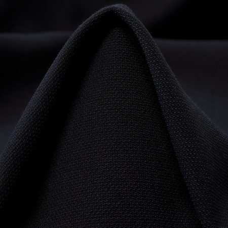 Crêpe, Viscose Blend, Elastic, Jet Black