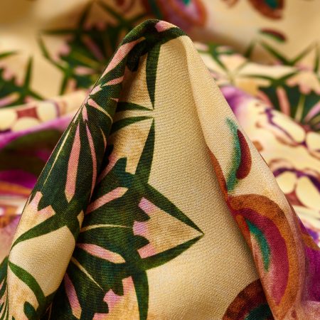 Crêpe, Silk, Printed, Biscotti&Koi
