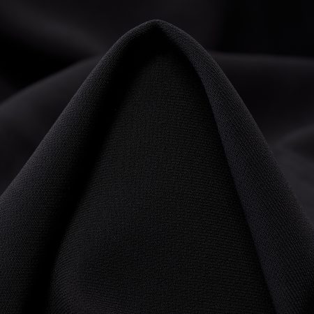 Crêpe, Triacetate, Jet Black